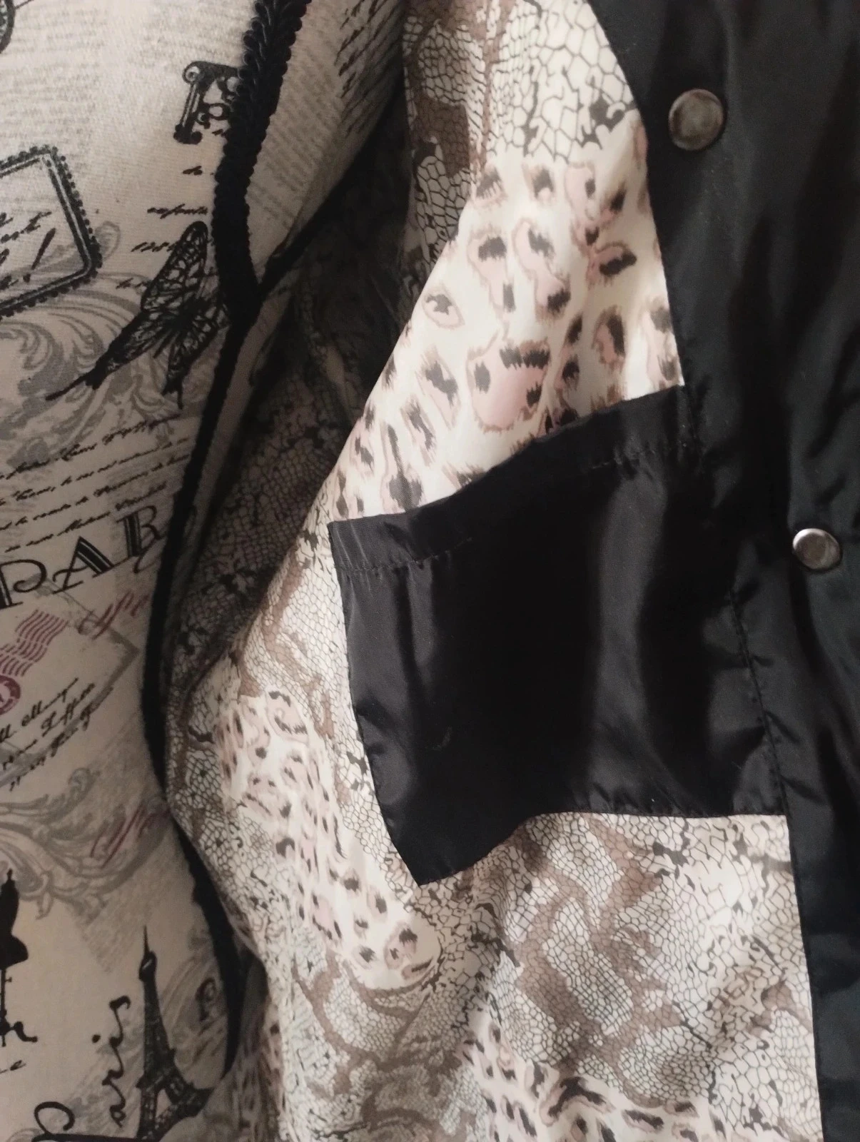 Abrigo negro con capucha para mujer, Les Muses T42/44 – photo 6